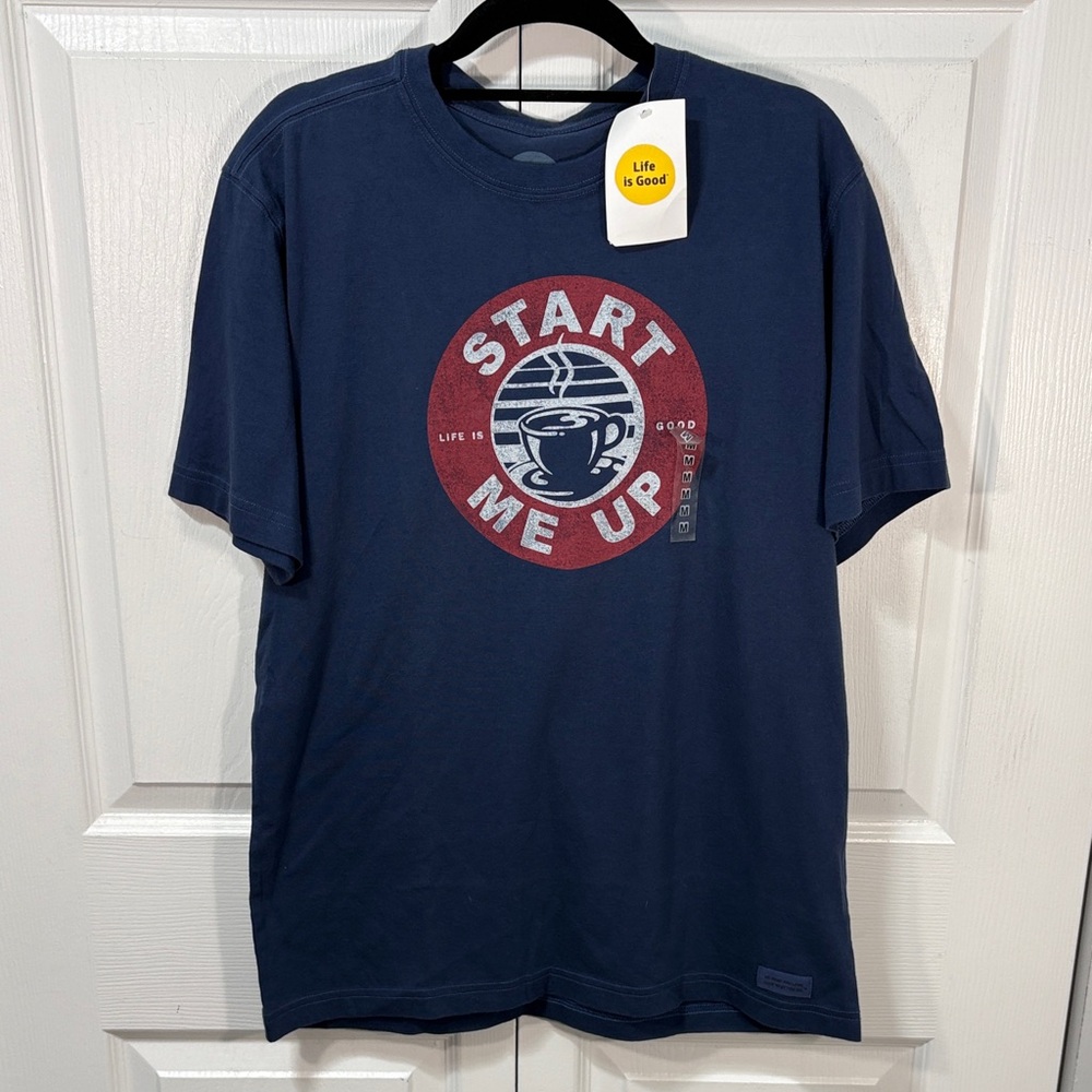 Life Is Good Men's Blue 'Start Me Up' Tee